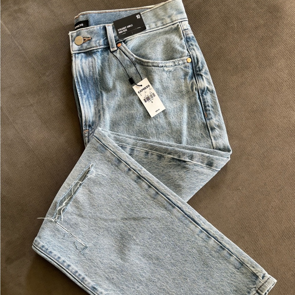 Express Straight Ankle High Rise